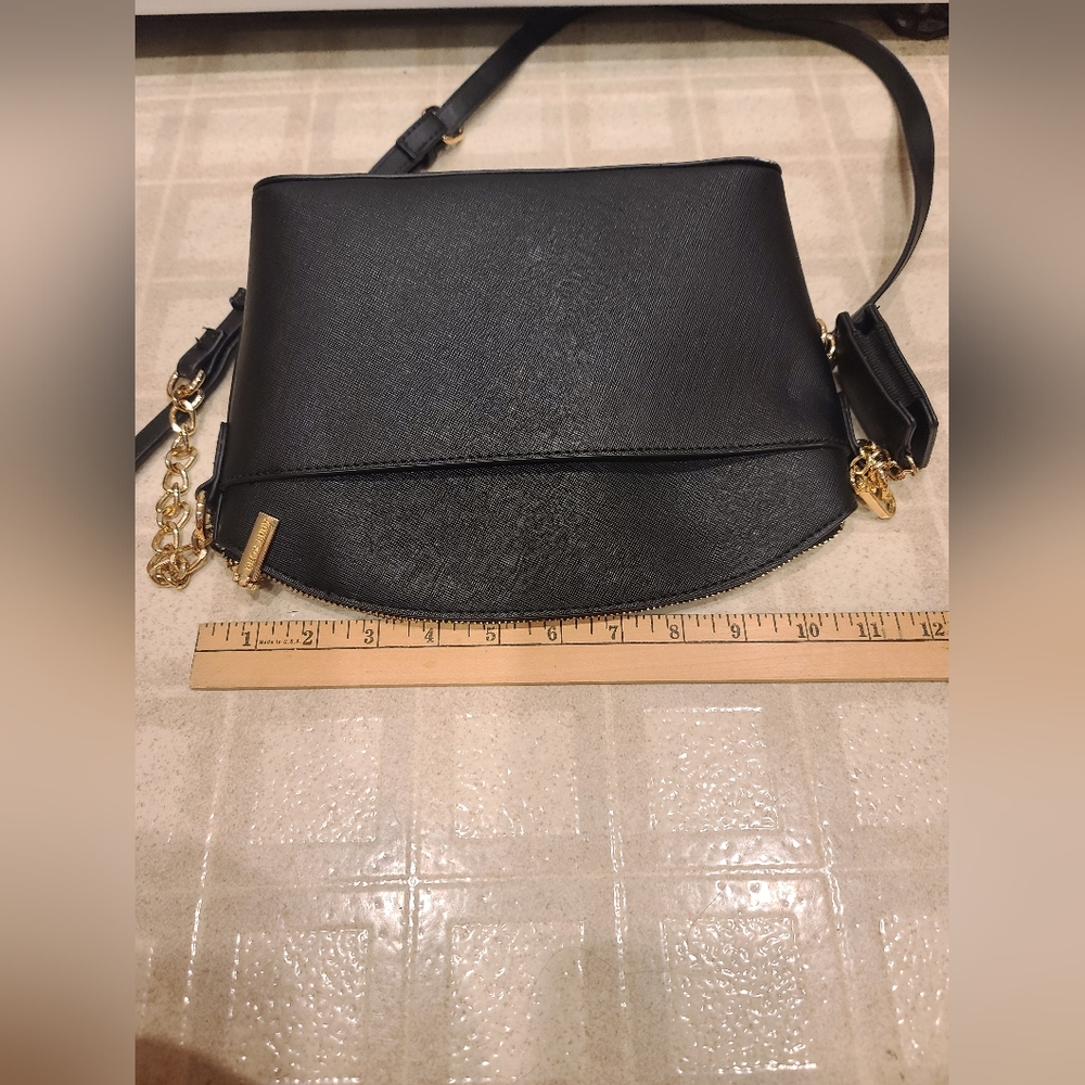 Anne Klein Black Pebbled Crossbody Purse - Picture 3 of 8